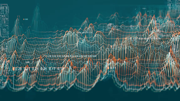 Abstract Data visualization waves